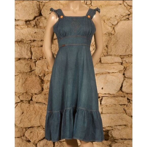 Vintage French Denim Dress - Picture 8 of 11